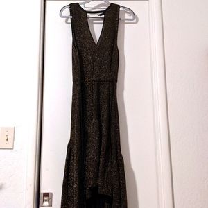 Glittery Gold Asymmetrical Dress Size S